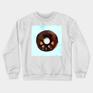 Chocolate Cat Donut Crewneck Sweatshirt